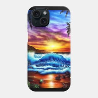 Sunset Hawaiian seascape Phone Case