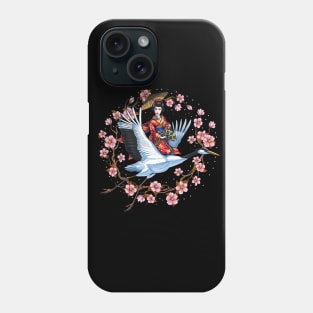 Japanese Crane Geisha Phone Case