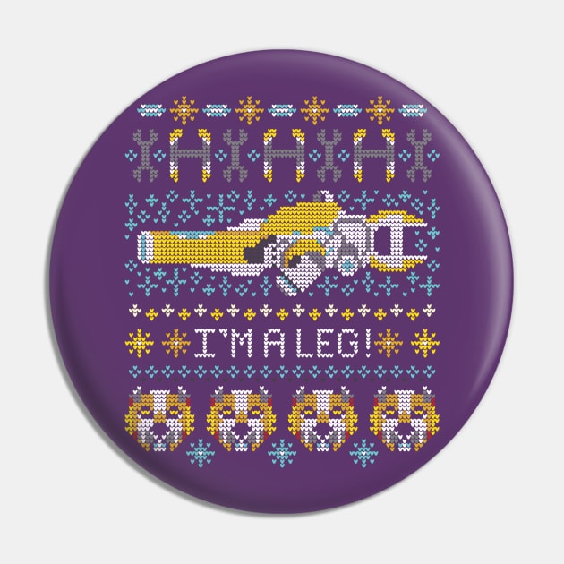 Hunk Ugly Holiday Sweater Pin by Soft Biology