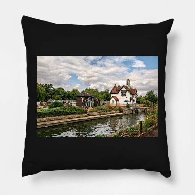 Goring on Thames Lock Pillow by IanWL