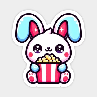 Popcorn rabbit for movie lovers Magnet