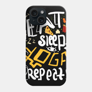 Eat sleep yoga repeat Phone Case