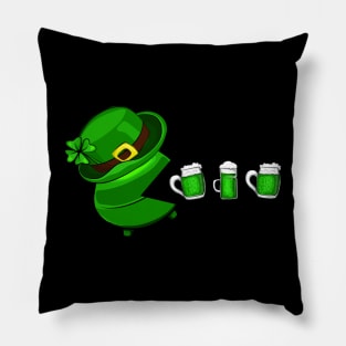 Shamrock Drinking Beer Happy St Patrick's Day Men Women Pillow