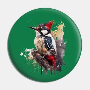 Woodpecker Bird Watercolor 7.0 Pin