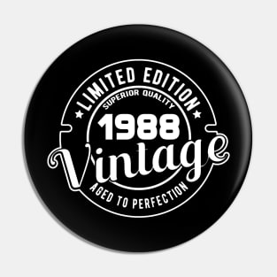 1988 VINTAGE - 33Th BIRTHDAY GIFT Pin