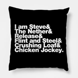 Minecraft Movie Names Pillow