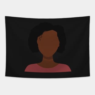 Big Curly Afro Natural Hair Black Woman Tapestry