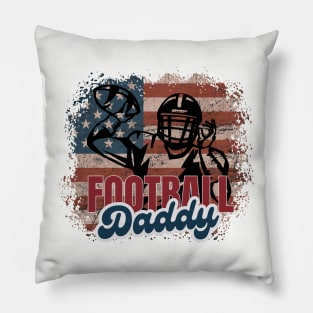 American Flag Football Daddy Pillow