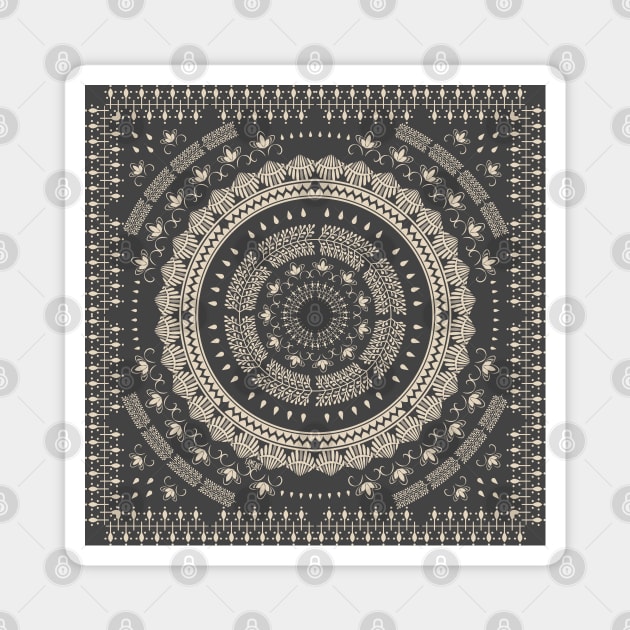 Bohemian Mandala Magnet by famenxt