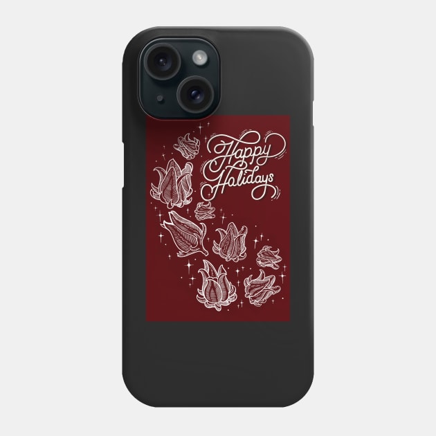 Happy Holidays Sorrel Themed Greeting Card Phone Case by SStormes