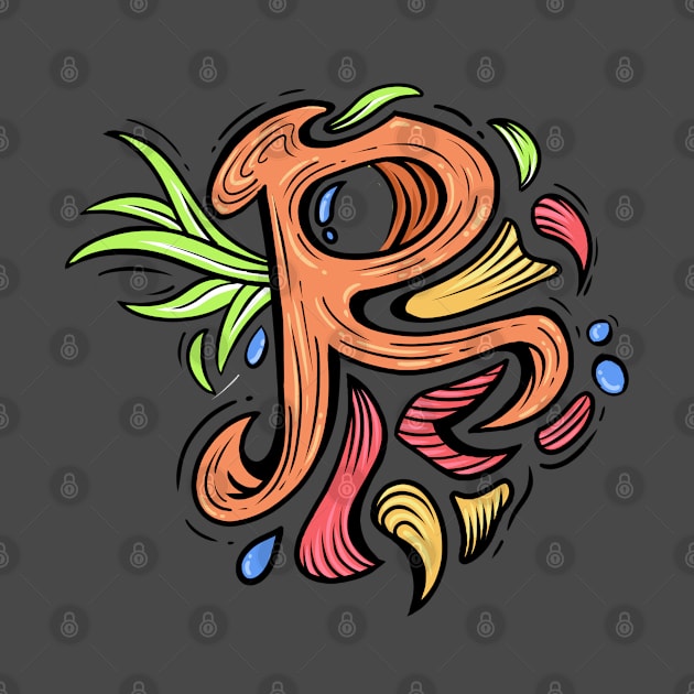 Doodle Letter R by Quila Digital