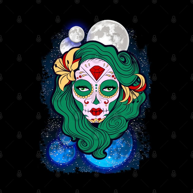 Sugar Moon Skull by SkullTroops