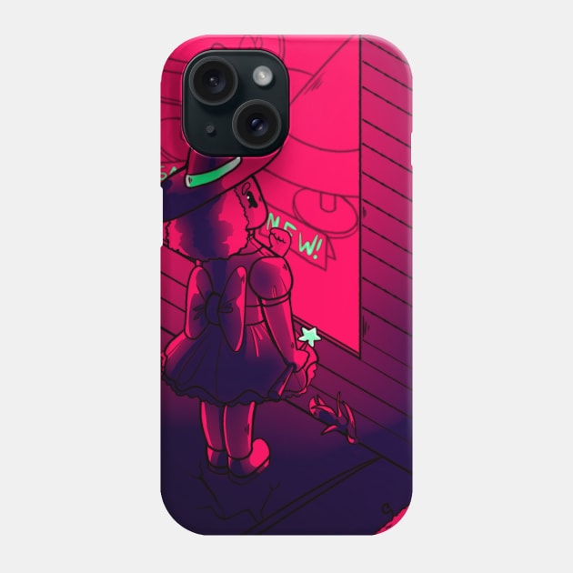 Pink Lit Baby Witch Phone Case by neutralbrick