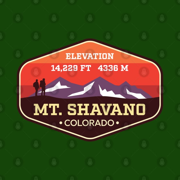 Mt Shavano Colorado 14ers Mountain Climbing Badge by TGKelly