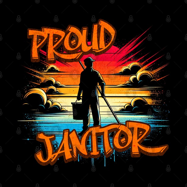 Proud Janitor Untold Heroes Graffiti Design by Miami Neon Designs