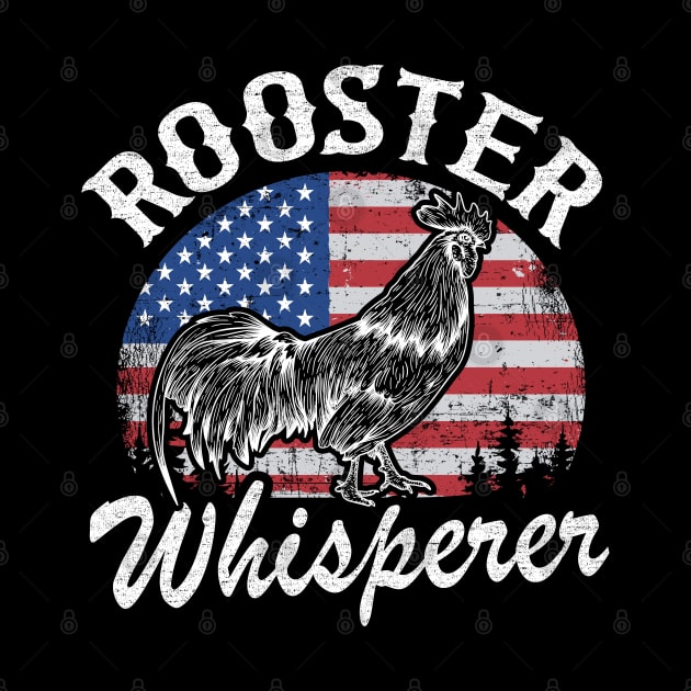 Rooster Whisperer Funny Chicken Farmer Vintage by Kuehni