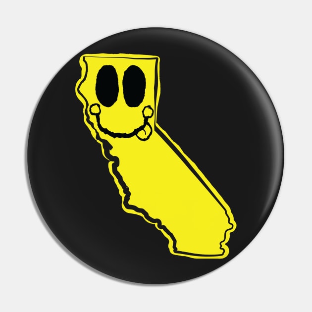 California Happy Face with tongue sticking out Pin by pelagio