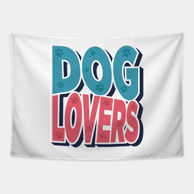 Dog Lovers Tapestry by RetroArtCulture