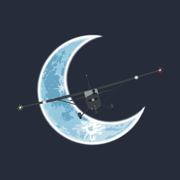 Cessna 172 Moon by Kassi Skye