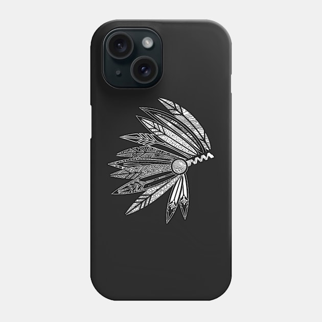 Headdress of a chief Phone Case by Kisho