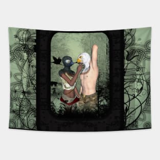 The couple birds Tapestry