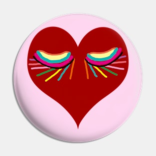 Heart face Pin