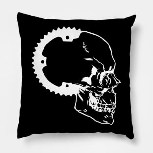 Downhill Mountainbike Skull MTB Mountainbiker Gift Pillow