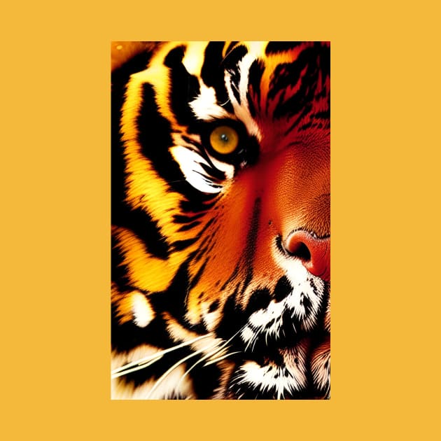 Tiger face by Gaspar Avila