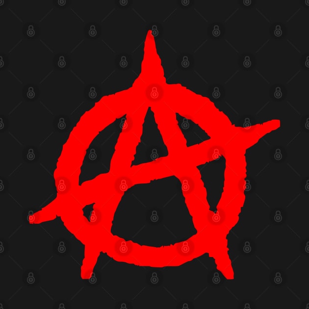 Red Anarchist Symbol Shirt | Anarchist Icon by BackintheDayShirts