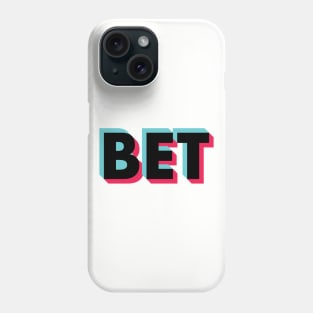 Bet Glitch Black Phone Case