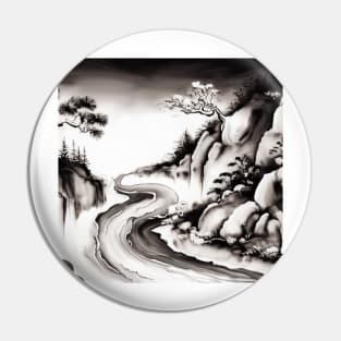 an oriental landscape painting Pin