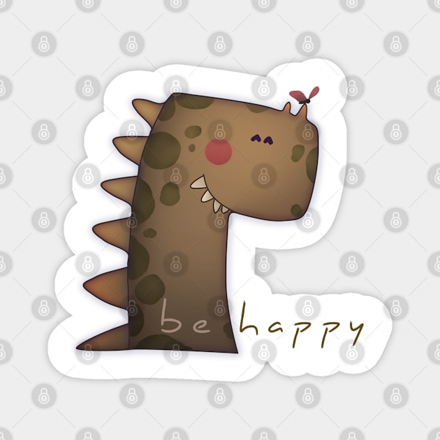 Dino (be happy) Magnet by Eidzo