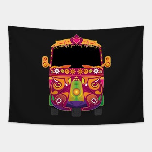 Road ke Rani Pakistani Rickshaw Tapestry