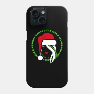 Lady In Santa Hat Phone Case