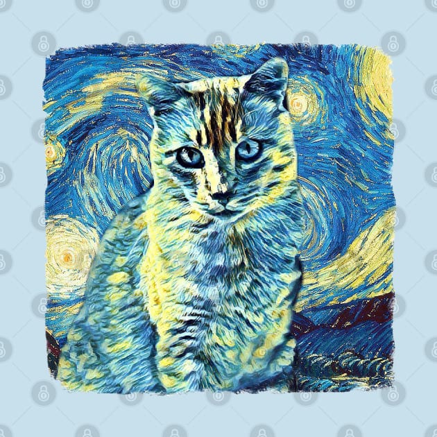 Furry Cat Van Gogh Style by todos