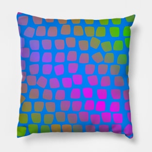 Candy Leopard Multicolored on Medium Blue Pillow