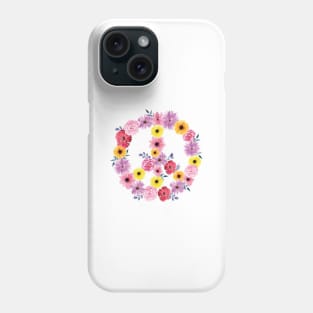 Flowers Peace Symbol Phone Case