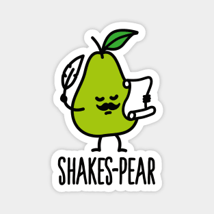 Shakes-Pear, Shakespeare funny pear pun cartoon Magnet