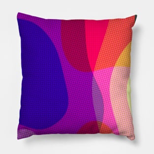 Abstract Art 4897 - Purple Pink Orange Yellow Pillow