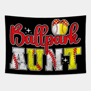 Ballpark Aunt Softball Baseball Aunt Tapestry