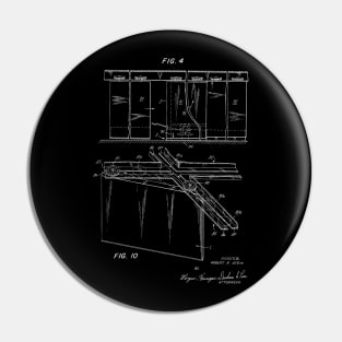 Trolley System Vintage Patent Hand Drawing Pin