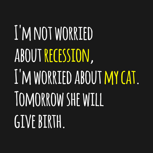 I'm not worried about recession, I'm worried about my cat. Tomorrow she will give birth. by umarhahn