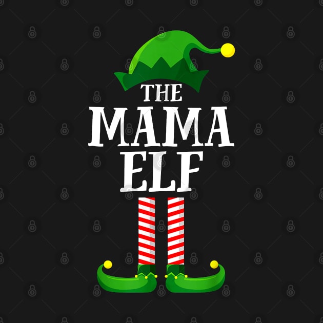 Mama Elf Matching Family Group Christmas Party Pajama Happy Holidays Season by BoongMie