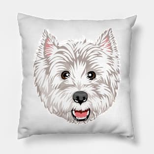 Westie face Pillow