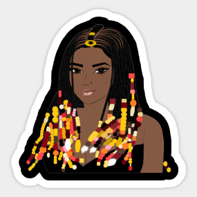 Natural Hair Black Women Stickers Teepublic
