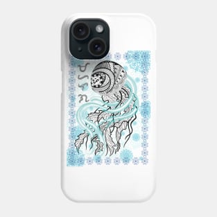 Tribal line Art Jellyfish / Baybayin word Mahalaga (Precious/Valued) Phone Case