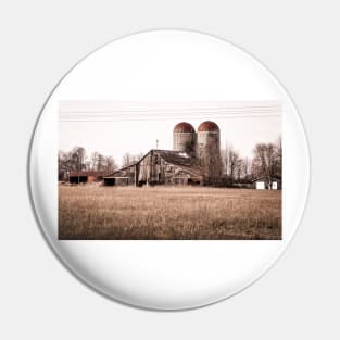 Rural Barn With Silos Pin