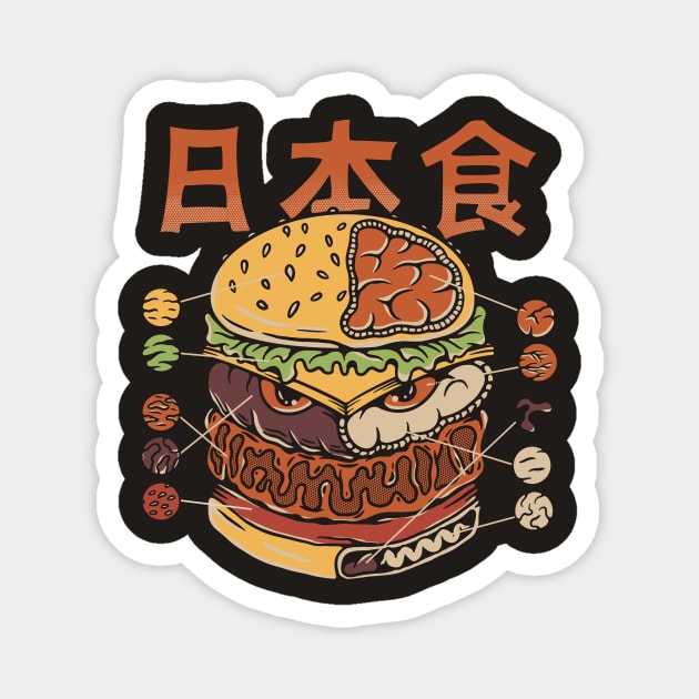 Monster Burger Magnet by footmark studio