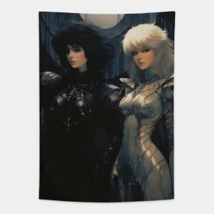 Black And White Tapestry