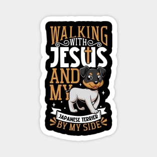 Jesus and dog - Japanese Terrier Magnet